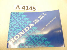 Honda CBX 550 F F II libretto uso e manutenzione ORIGINALE NO REPLICA
