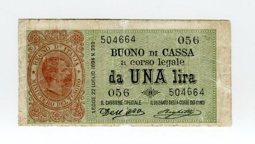 Banconota lira umberto i - lira,