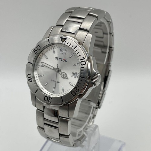 Sector silver dial quartz - dial,
