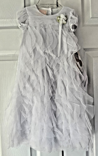 Vestito tulle bianco biscotti - vestito,