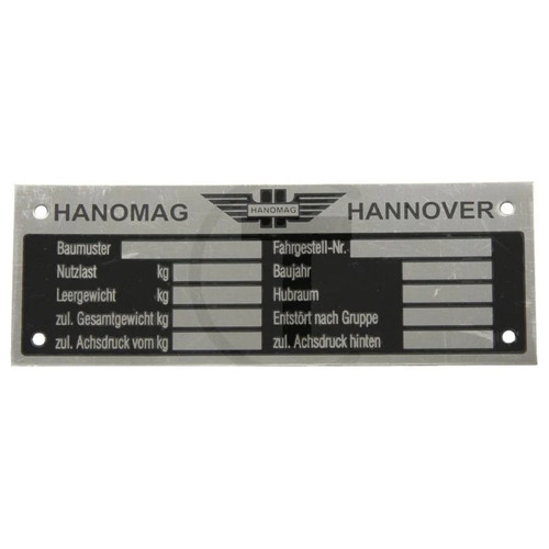 Targa granito hanomag fino - fino, al