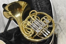 YAMAHA YHR664 oro doppio corno strumento musicale custodia rigida GAKKI