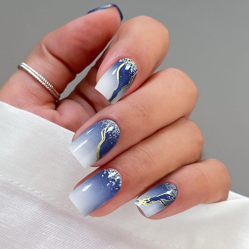 Unghie gel adesive blu - gel, uv