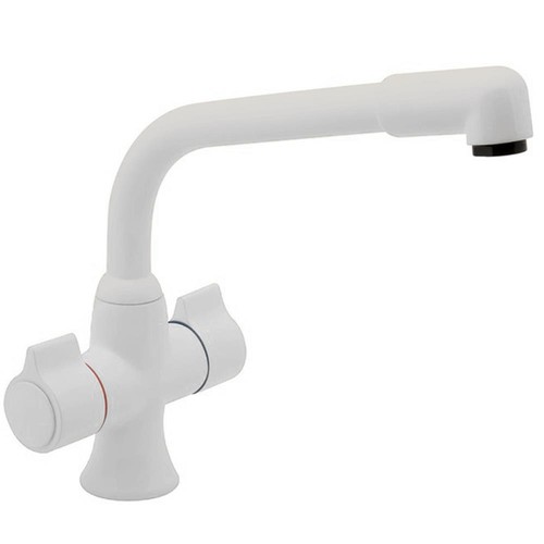 Rubinetto cucina bianco deva - bianco,