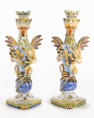 Coppia candelabri forma - coppia,
