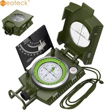 Bussola Militare in Metallo Inclinatore Survival Navigation per Campeggio IP65