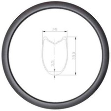 Cerchio carbonio tubolare