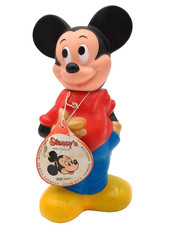 MICKEY MOUSE WALT DISNEY TOPOLINO STATUETTA PLASTICA PORTA SAPONE ANNI '80