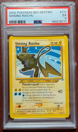 Psa shining raichu 111 - 5,