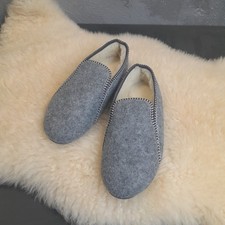 Pantofole da uomo in feltro lana vergine ciabatte da capanna pantofole in fel...