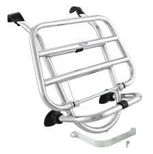 PORTAPACCHI ANTERIORE CROMATO FA ITALIA PER PIAGGIO VESPA LX 50 125 150 CROMO