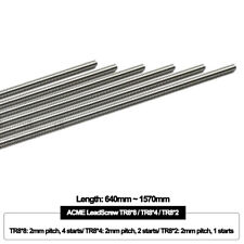 Tr8x8 Tr8x4 Tr8x2 8mm 4mm 2mm Metrico Acme Piombo Vite Lunghezza 2mm Passo 640~1570mm