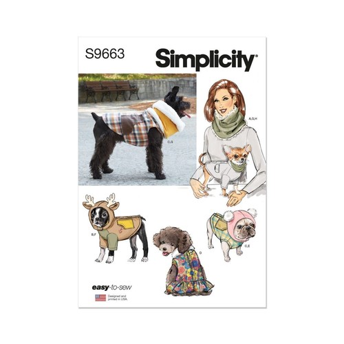 Simplicity 9663 cane cappotti - 9663,