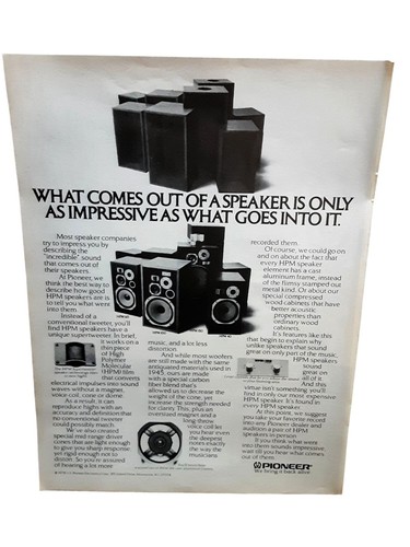 Pioneer hpm speaker system - pioneer,