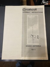 Originale Cushcraft CR-1 Ringo antenna manuale istruzioni montaggio originale
