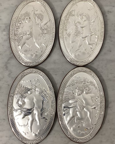 Scultura argento quattro - argento,