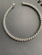 Bracciale uomo in acciaio al titanio argentato cm 21    Festa del papà