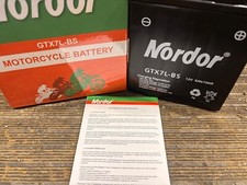 Batteria Moto Nordor GTX7L-BS AGM 12V per Yamaha YBR 125, Suzuki GN125