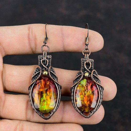 Ammolite gioielli rame - ammolite, regalo