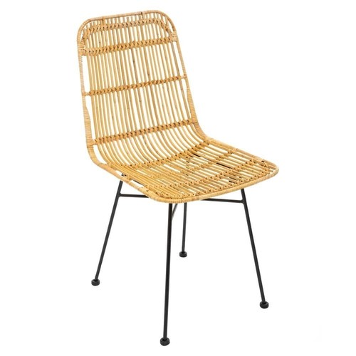 Sedia kubu rattan - sedia, metallo