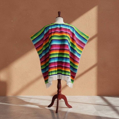 Poncho messicano righe - poncho,