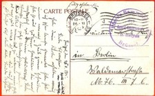 aa3186 - BELGIO TEDESCO - STORIA POSTALE - FRANCOBOLLO: Deposito cavalli! 1915