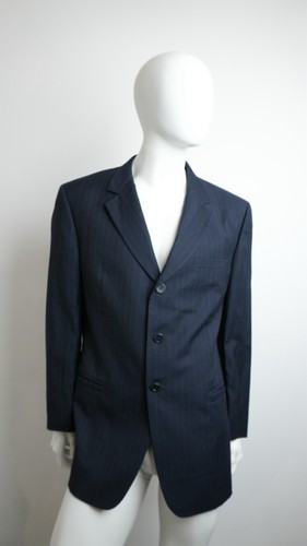 Giacca versace gessata blu - giacca,
