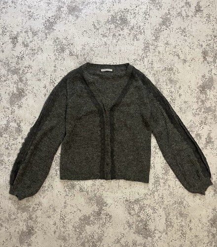 Cardigan donna lana grigio