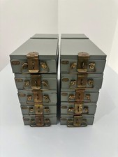 CASSETTE SICUREZZA BANCA ANNI 70 VINTAGE EPOCA NUMERO 10 PEZZI COME DA FOTO