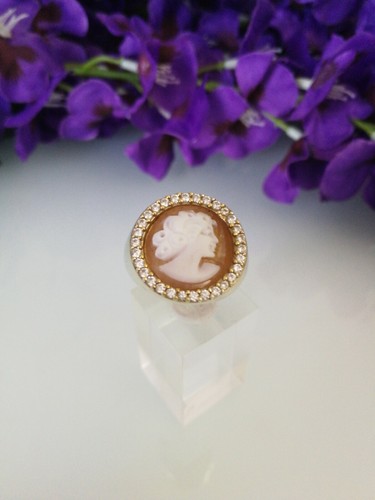 Anello con cammeo - , conchiglia