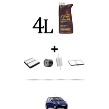 HOFFCAR Kit tagliando 4 FILTRI e 4L OLIO per Chevrolet Matiz 1.0 47kw dal 2003