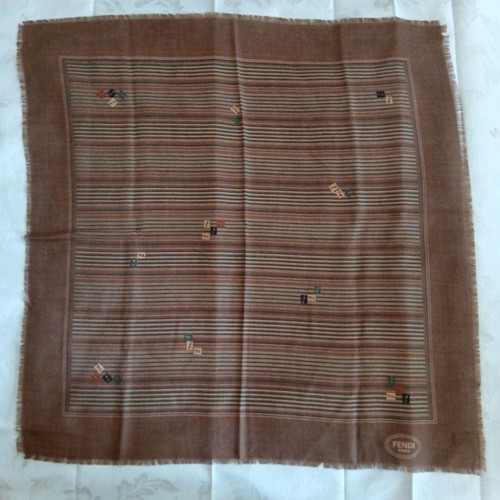 Sciarpa righe marrone fendi - a,