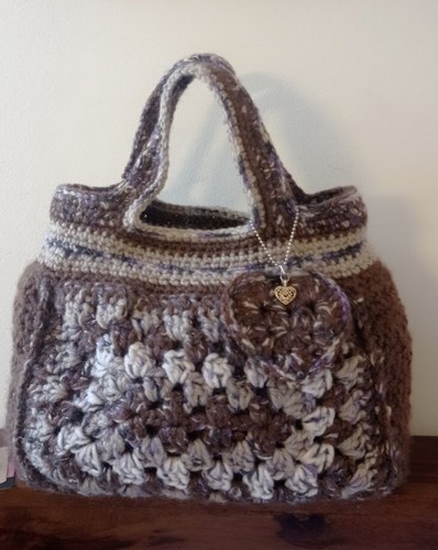 Borsa lana uncinetto granny - di,