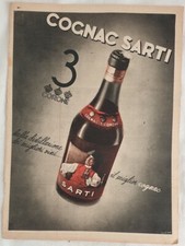 PUBBLICITA COGNAC SARTI BEVANDE ALCOLICHE PRIMI NOVECENTO CUCINA RICETTE 