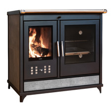 KLOVER STAR 90 COUNTRY CUCINA TERMOCUCINA IDRO A LEGNA CON FORNO STUFA TERMOSUFA