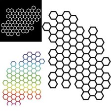 Adesivi a nido d'ape decalcomanie per auto moto in tre colori made in Italy