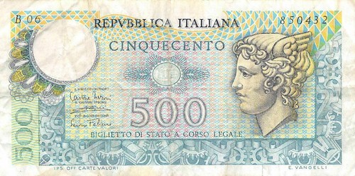 Banconota italia 500 - banconota,