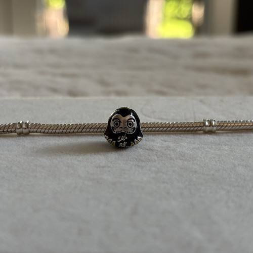 Charm daruma nero s925 - nero, argento