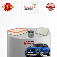KIT TAGLIANDO 3 FILTRI VW T-ROC 1.5 TSI 110KW 150CV DAL 2017 ->