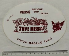 ADESIVO ULTRAS VIKING SEZ, SUD ITALIA JUVE MERDA FORZA TORINO TIFOSI ANNI 80