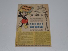 TOPOLINO ALBI D'ORO WALT DISNEY NORME PER IL CONCORSO DELL'AMICIZIA 1946