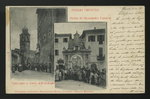 Cartolina poggio mirteto porta - cartolina,