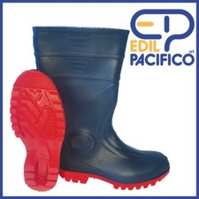 STIVALI DA LAVORO ANTINFORTUNISTICI S5 SRA PVC IN GOMMA BLU IMPERMEABILI UOMO