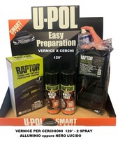 RAPTOR 1K  VERNICE - 2 SPRAY PER CERCHIONI - 364 ml.  - RESISTE 120°  - SILVER