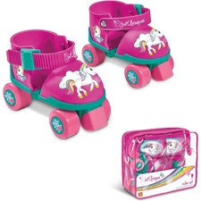 Pattini Unicorno Rotelle Regolabili Bambini Taglia 22-29 Gomitiere Ginocchiere