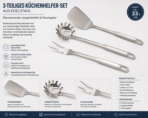 Set utensili cucina 3 - set, di