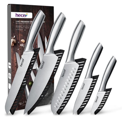Set coltelli cucina acciaio - set,