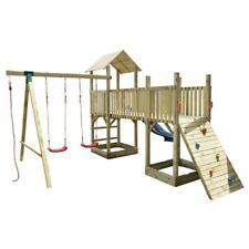 Parco Giochi in Legno per Bambini Torrette Altalene Scivolo Esterno da Giardino