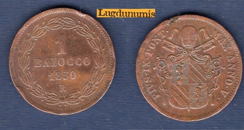 Vatican baiocco 1850 - vatican,