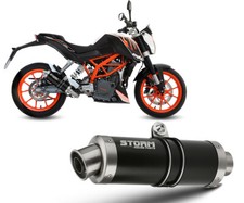 Scarico Completo Storm by Mivv Gp Nero acciaio inox per Ktm 390 Duke 2013 > 2016